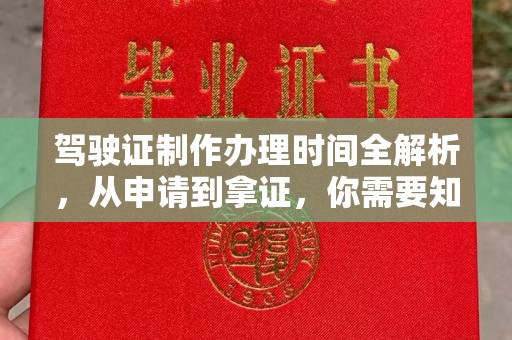 凤岗驾驶证制作办理时间全解析，从申请到拿证，你需要知道的一切