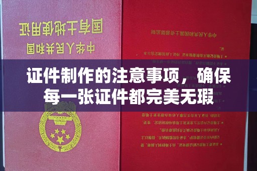 凤岗证件制作的注意事项，确保每一张证件都完美无瑕